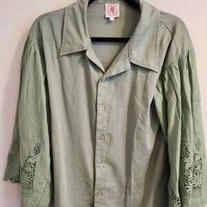 Pearl Blouse in Sage by CottageCoreWear